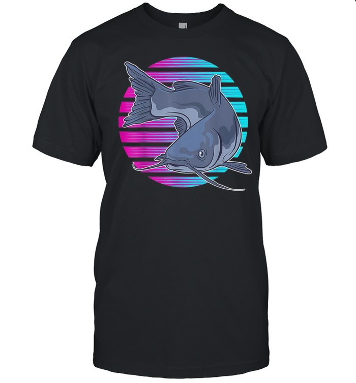 Synthwave Catfish Fishing shirt
