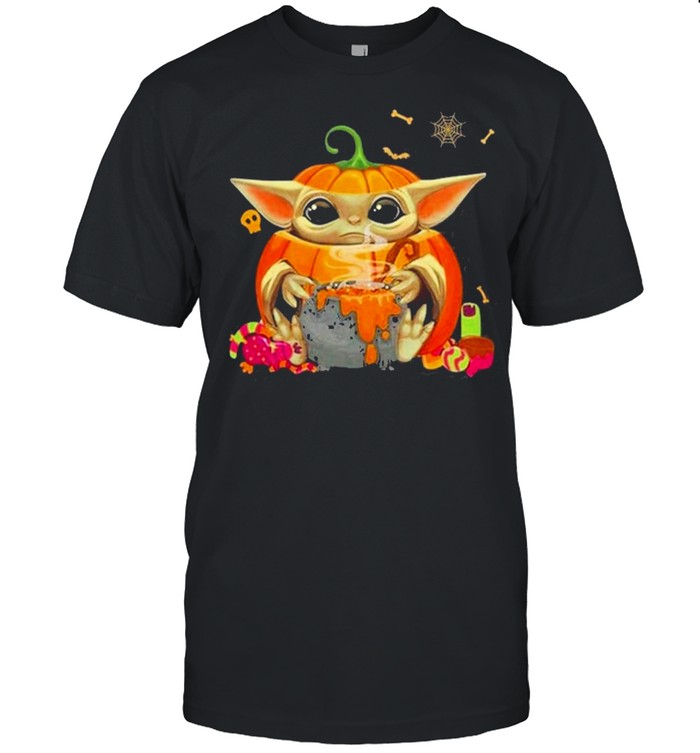 Baby Yoda Pumpkin Halloween  Classic Men's T-shirt