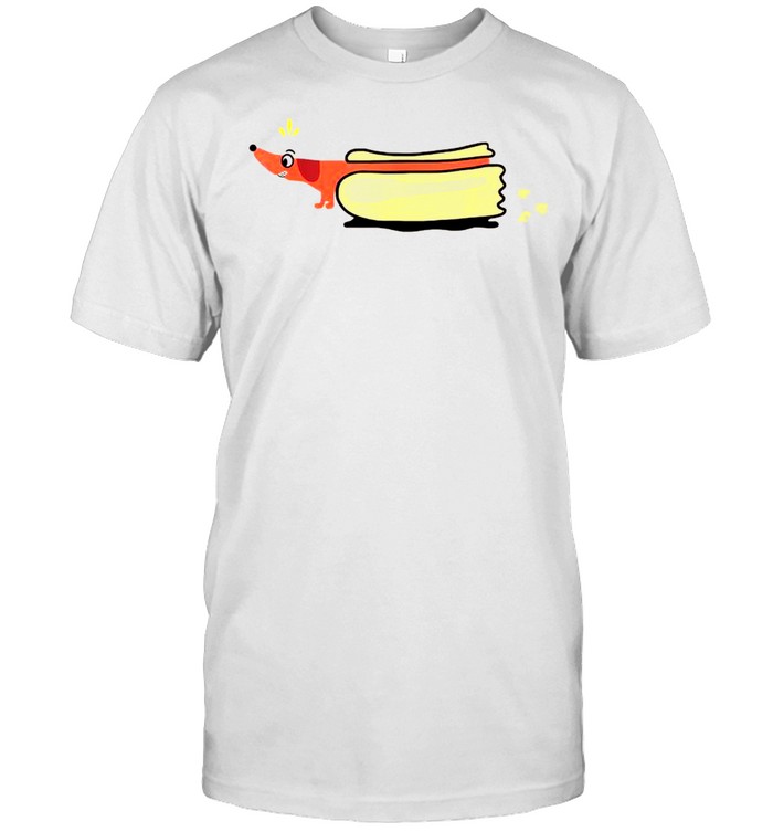 Hotdog with Bite Doxie Dachshund hot dog shirt