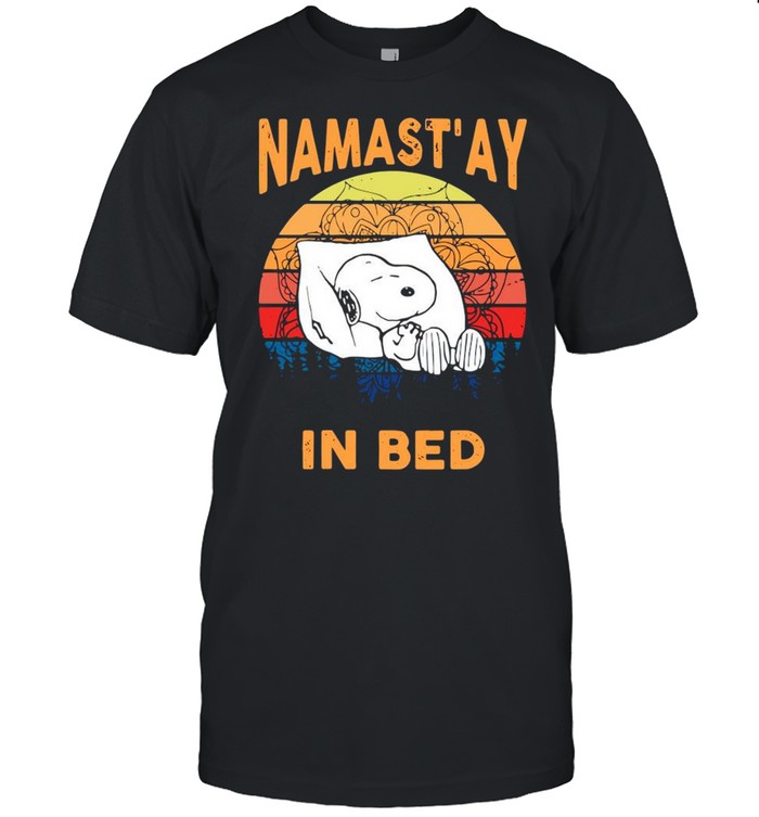 Snoopy sleep namastay in bed vintage shirts