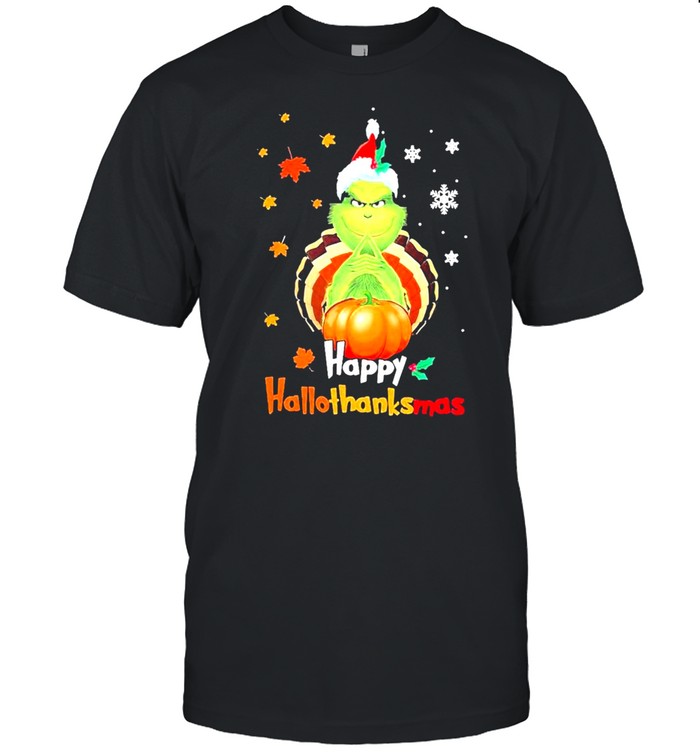The Grinch happy Hallothanksmas Pumpkin Shirts