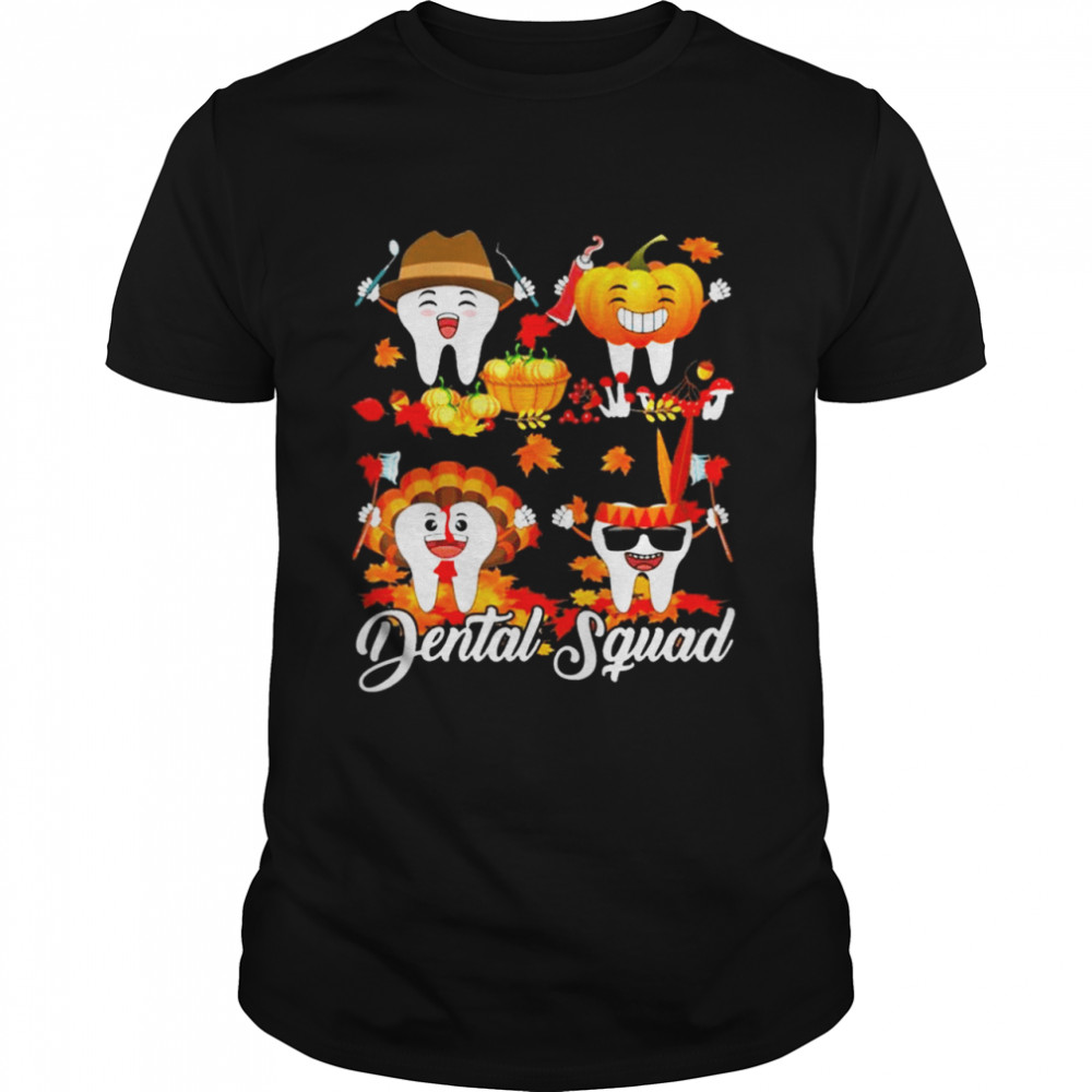 Pumpkin Turkey Dental Squad Happy Hallothanksmas shirt Classic Men's T-shirt