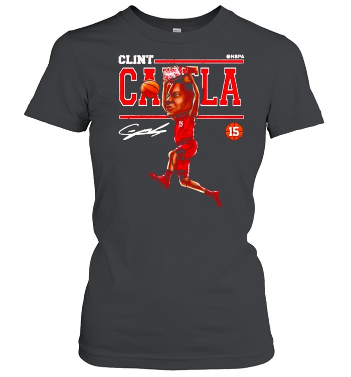 Atlanta Hawks Clint Capela cartoon signature shirt Classic Women's T-shirt