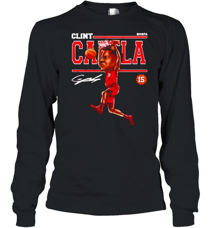 Atlanta Hawks Clint Capela cartoon signature shirt Long Sleeved T-shirt