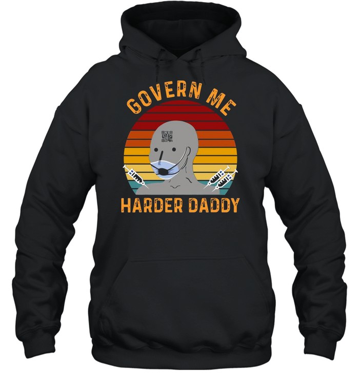 Vaccine Mask Govern Me Harder Daddy Vintage  Unisex Hoodie