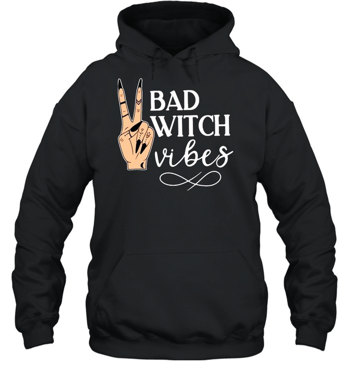 Witch Apparel Bad Witch Vibes Witch Hand Halloween T-shirt Unisex Hoodie