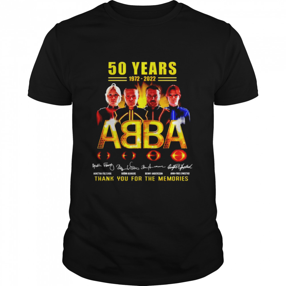 50 years 1972 2022 ABBA thank you for the memories shirt Classic Men's T-shirt