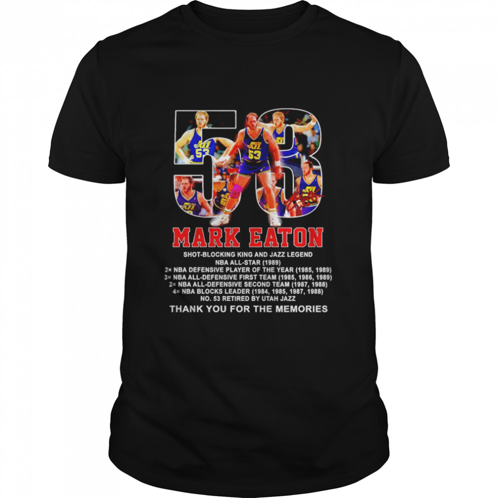 53 Mark Eaton thank you for the memories signatures shirt Classic Men's T-shirt