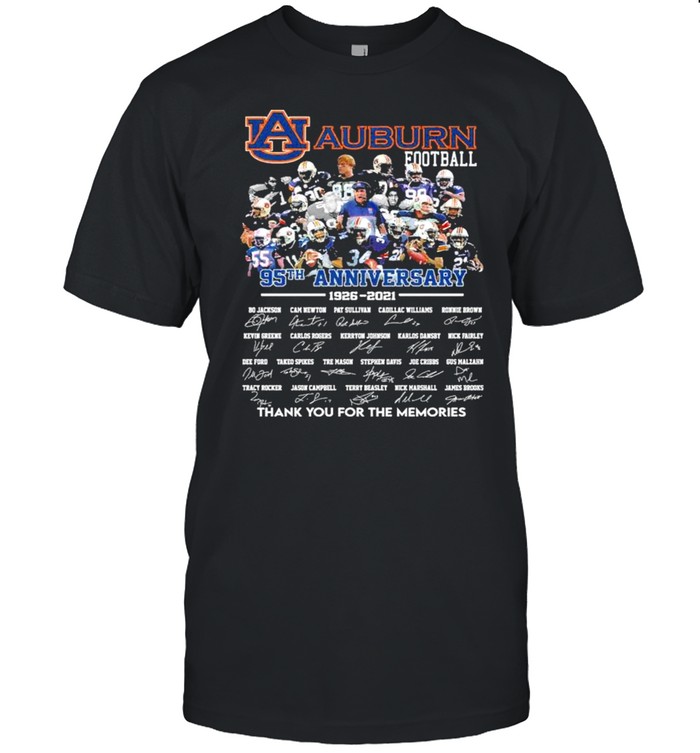 Auburn Tigers football 95th anniversary 1926 2021 thank you for the memories signatures shirt Classic Men's T-shirt