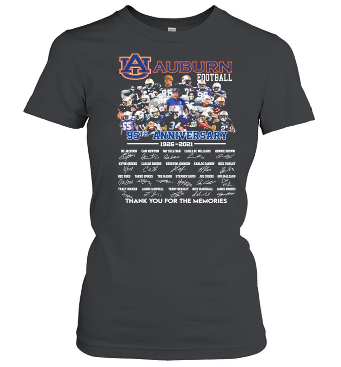 Auburn Tigers football 95th anniversary 1926 2021 thank you for the memories signatures shirt Classic Women's T-shirt