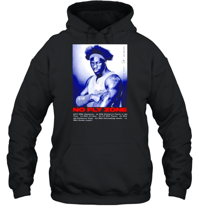 Ben Wallace no fly zone 2001 NBA champion shirt Unisex Hoodie