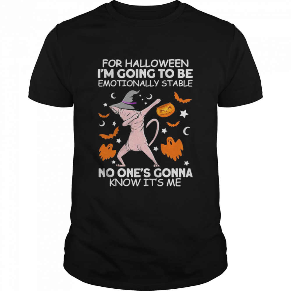 cat witch for halloween im going to be emotionally stable no ones gonna know its me shirts