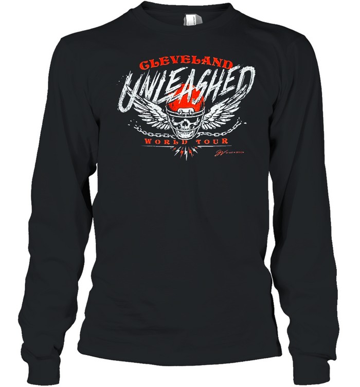 Cleveland unleashed football world tour T-shirt Long Sleeved T-shirt