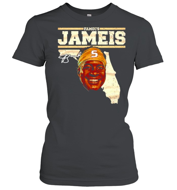 Famous Jameis Winston Florida map signature shirt Classic Women's T-shirt