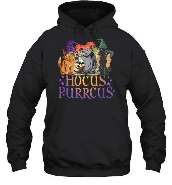 Hocus Purrcus Halloween Witch Cats Parody shirt Unisex Hoodie