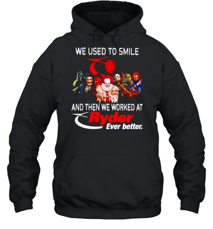 Horror Halloween we used to smile and then we worked at Ryder shirt Unisex Hoodie