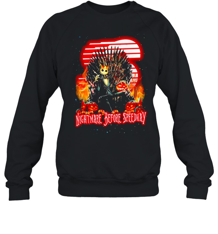 Jack Skellington Iron Throne Nightmare Before Speedway Halloween Unisex Sweatshirt