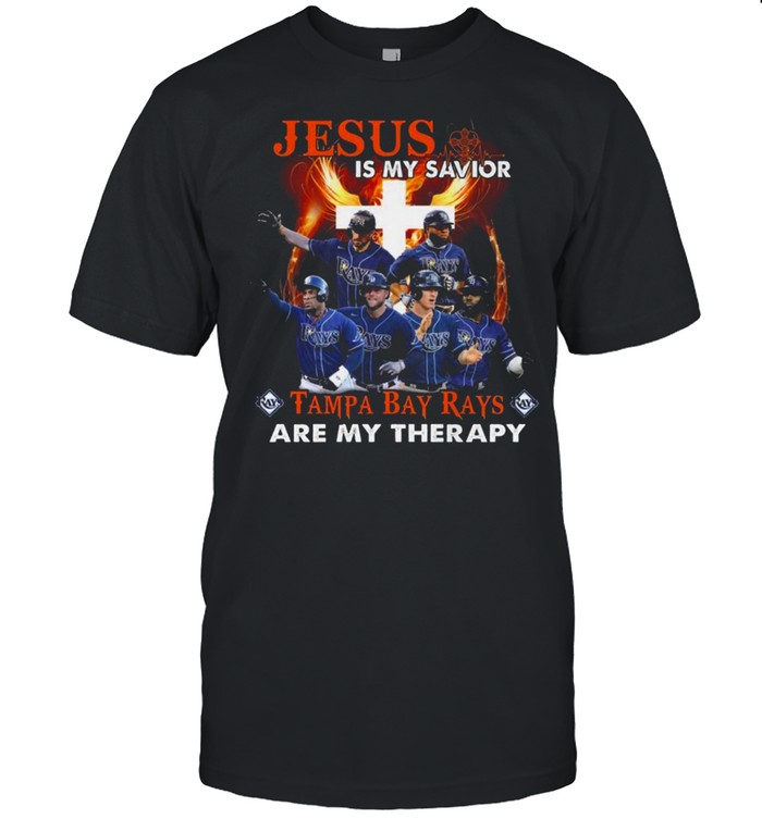 Jesus is my savior Tampa Bay rays are my therapy shirt Classic Men's T-shirt