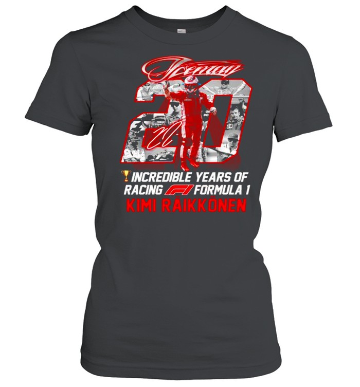 Kimi Raikkonen incredible years of racing formula shirt Classic Women's T-shirt