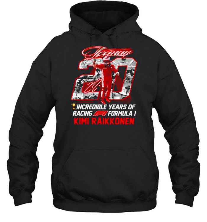 Kimi Raikkonen incredible years of racing formula shirt Unisex Hoodie