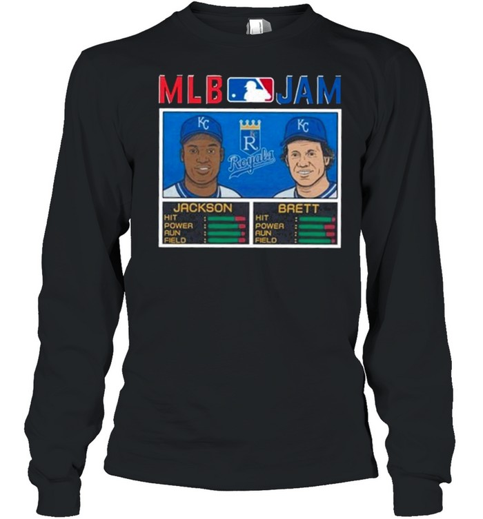 MLB Jam Bo Jackson And George Brett Long Sleeved T-shirt