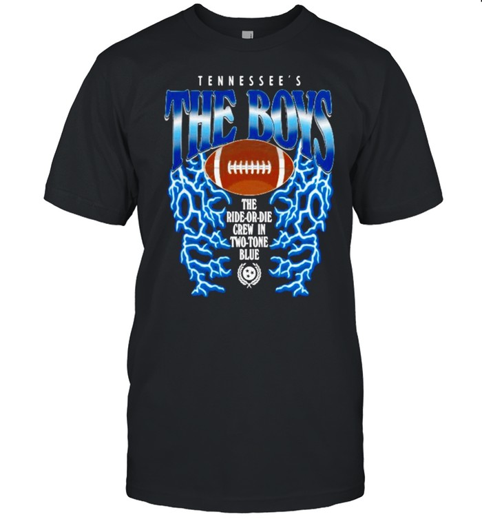 Tennessees’s The Boys the ride-or-die crew in two-tone blue t-shirts