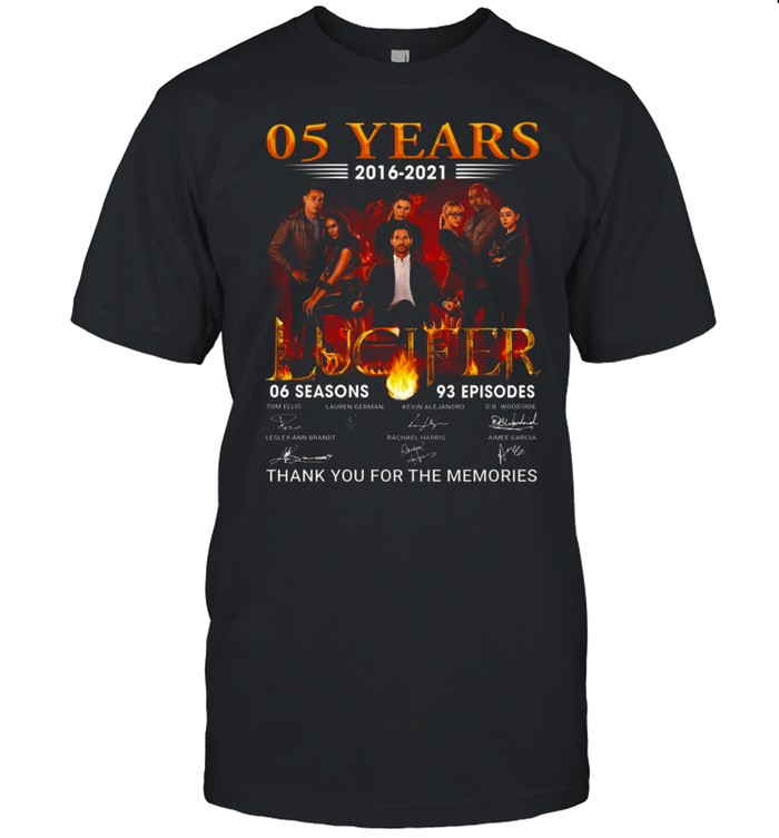 05 years 2016-2021 Lucifer 06 season 93 episodes signatures shirts
