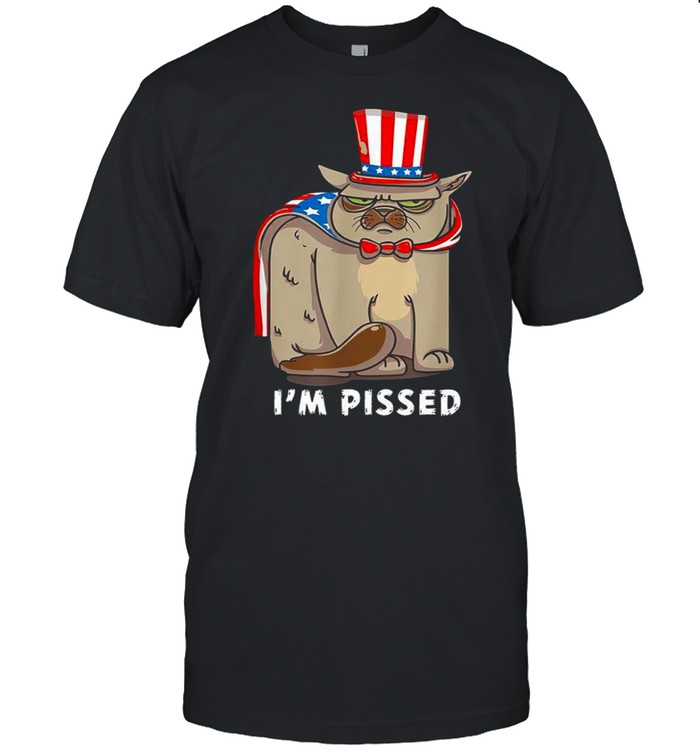 Cat I’m pissed american flag shirt Classic Men's T-shirt