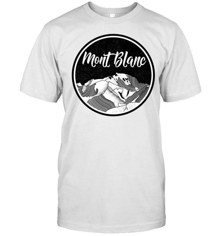 Mont Blanc Schwarz und Weisß Langarmshirt shirts