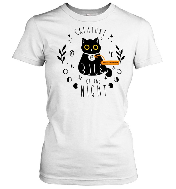 Creature Of The Night Funny Halloween Cats T-shirt Classic Women's T-shirt