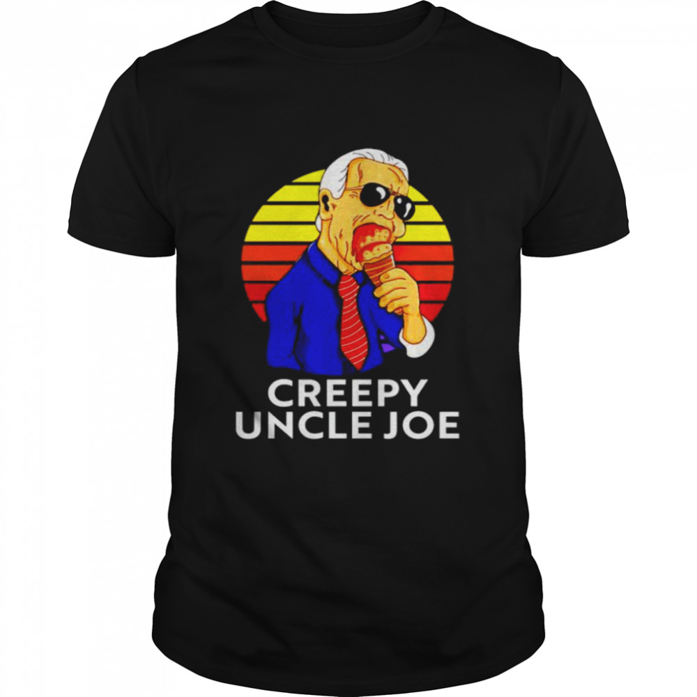 Biden eating cream creepy uncle joe shirt Classic Men's T-shirt