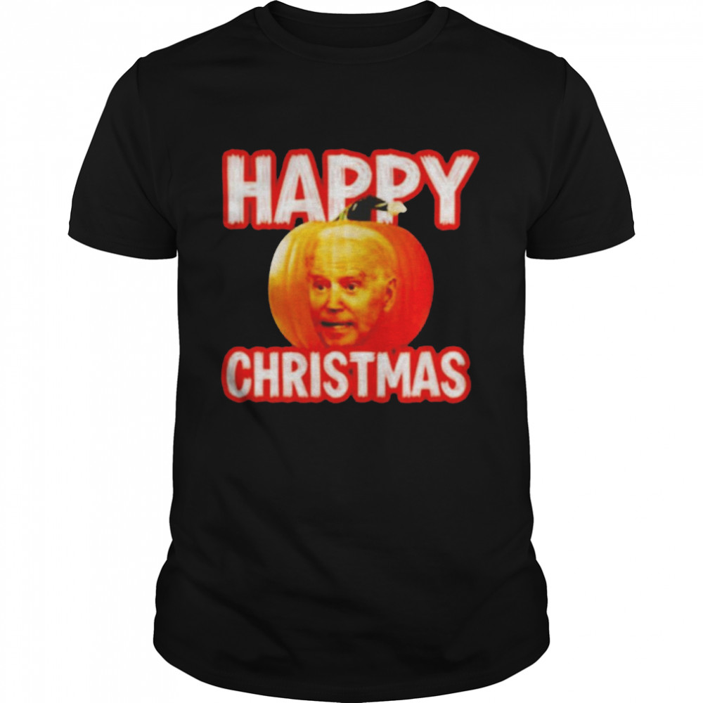 Biden pumpkin Happy Christmas Halloween shirt Classic Men's T-shirt