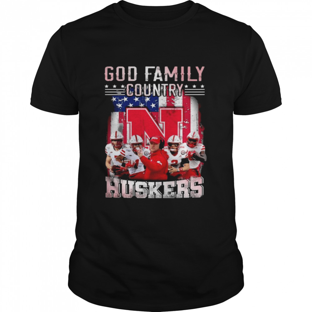 God family country Nebraska Cornhuskers football shirts