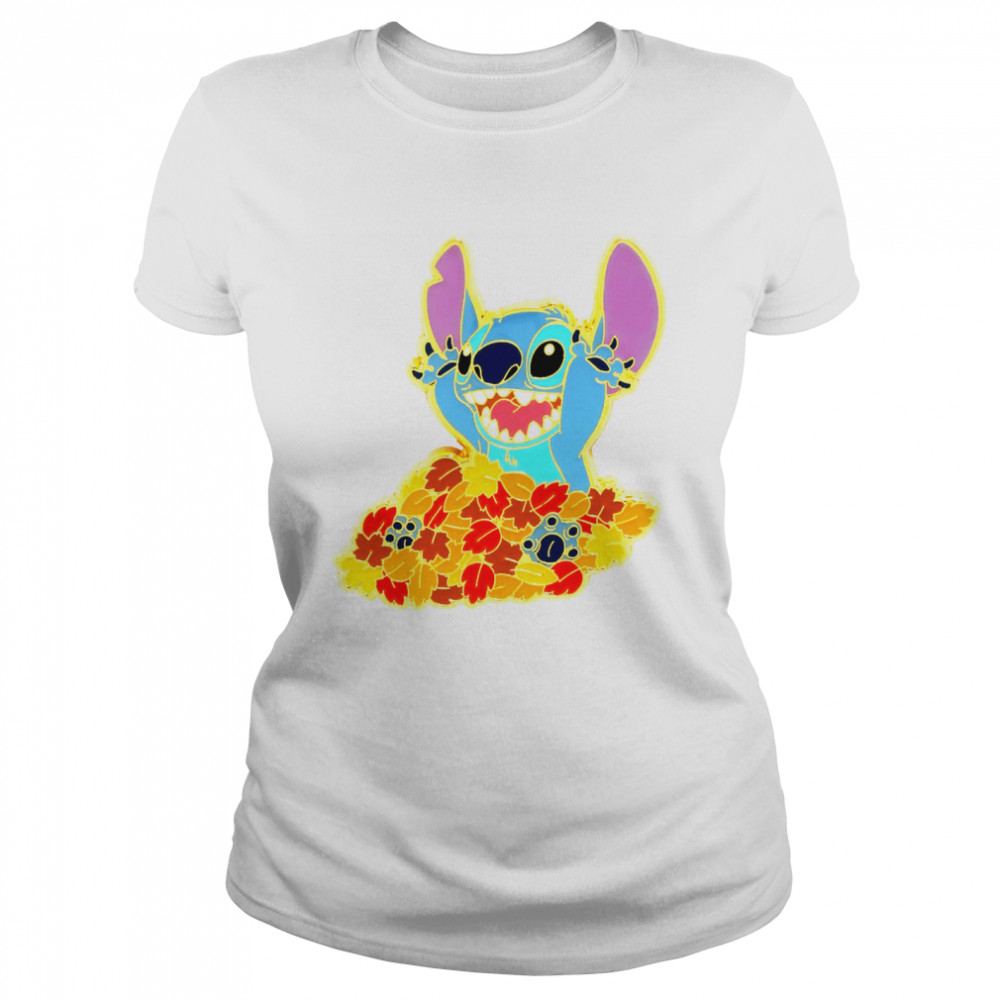 Disney Lilo & Stitch Autumn Leaves Stitch T- Classic Women's T-shirt