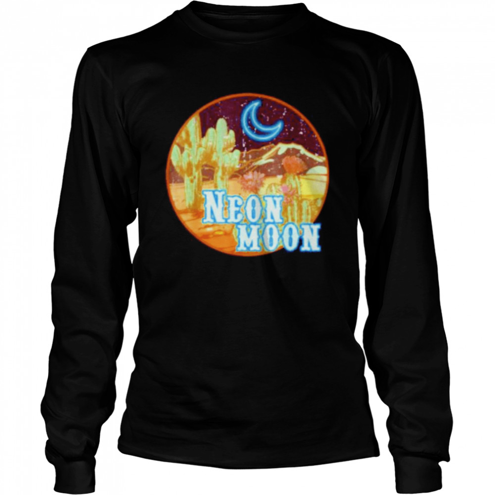 Neon moon retro shirt Long Sleeved T-shirt