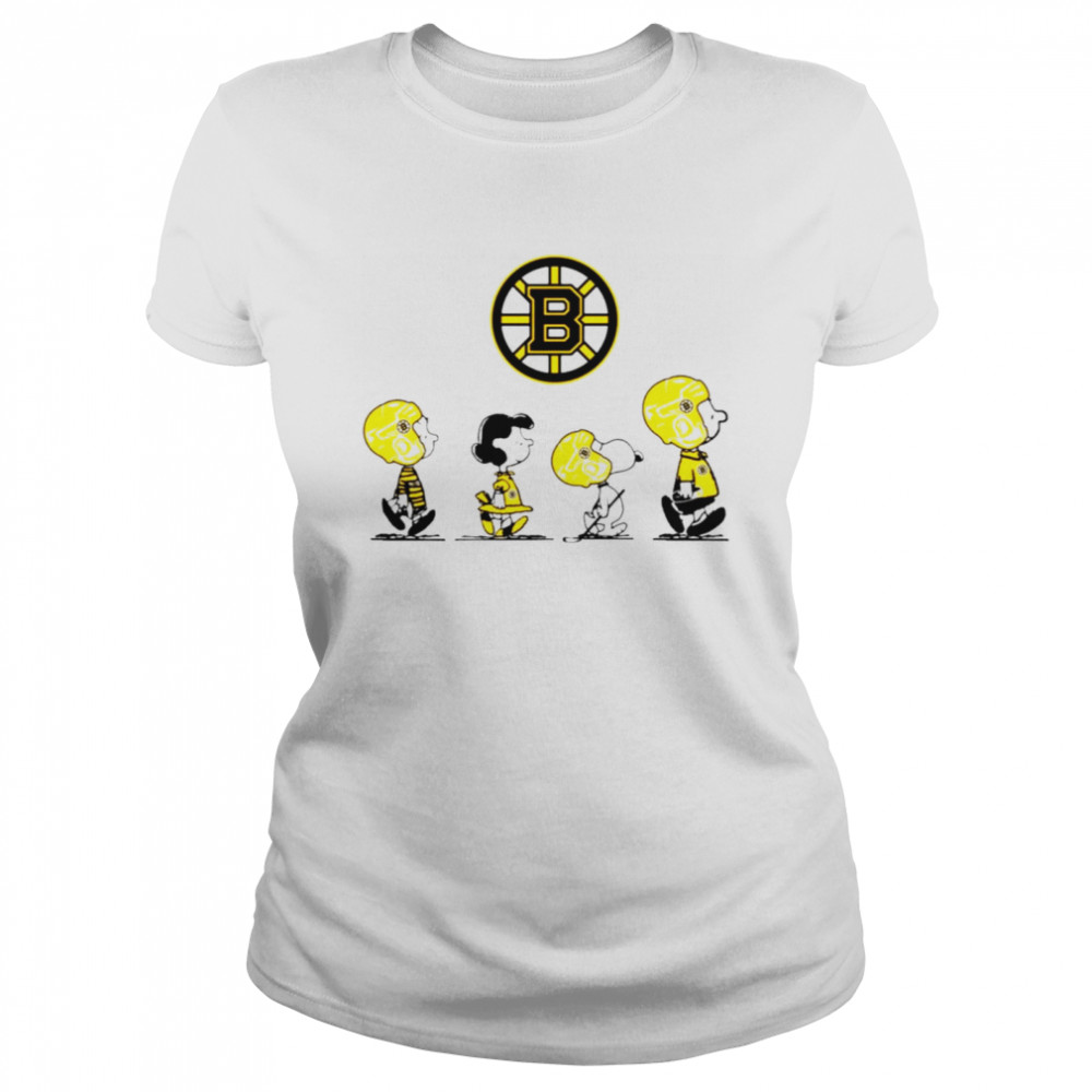 Peanuts Characters Boston Bruins Hockey team shirt Classic Women's T-shirt