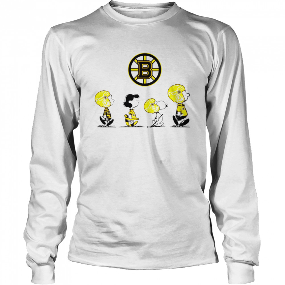 Peanuts Characters Boston Bruins Hockey team shirt Long Sleeved T-shirt