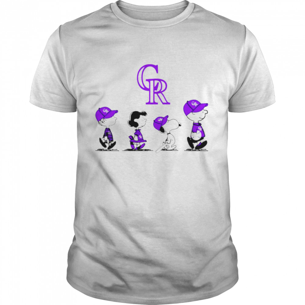 Peanuts Characters Colorado Rockies Baseball Team shirt Classic Men's T-shirt