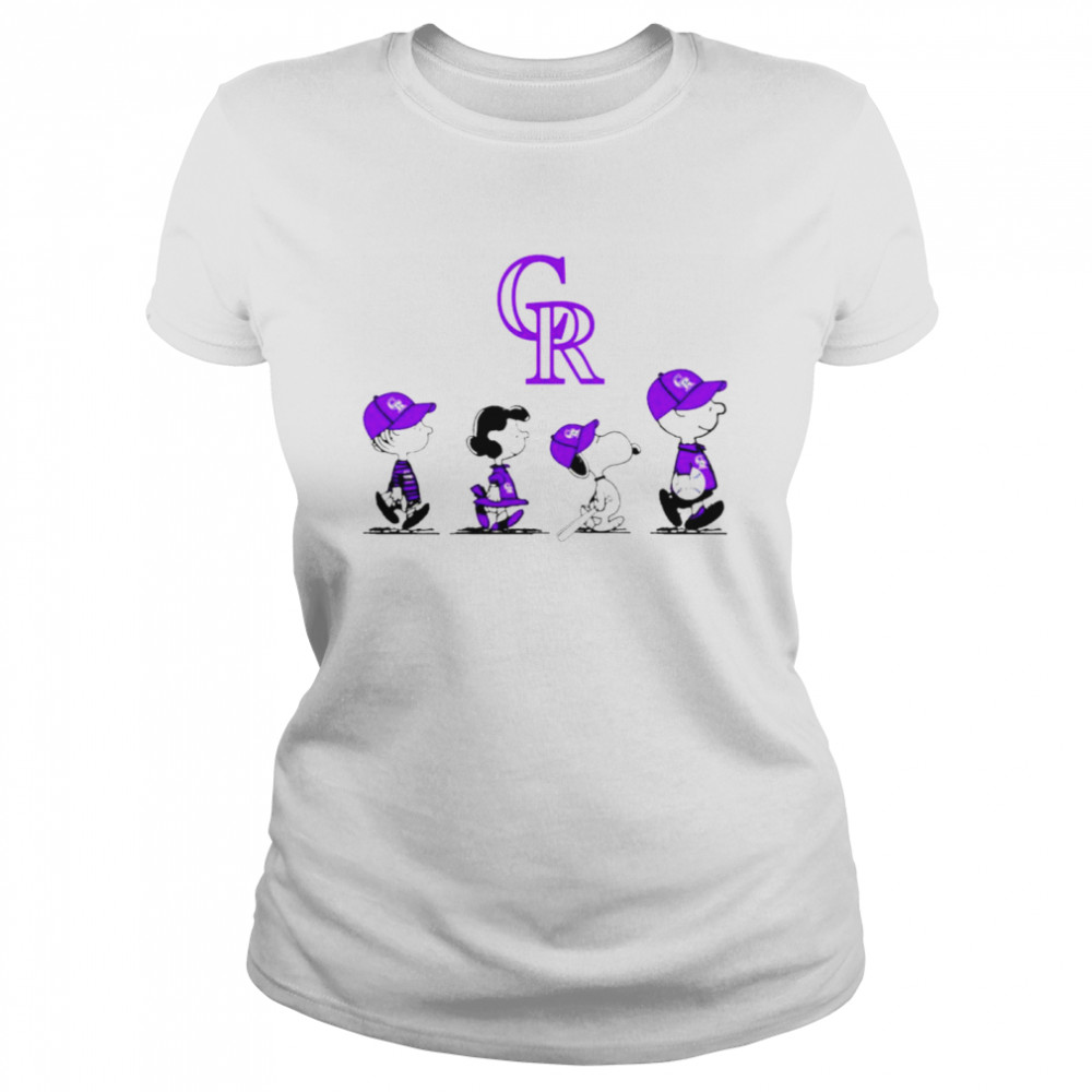 Peanuts Characters Colorado Rockies Baseball Team shirt Classic Women's T-shirt