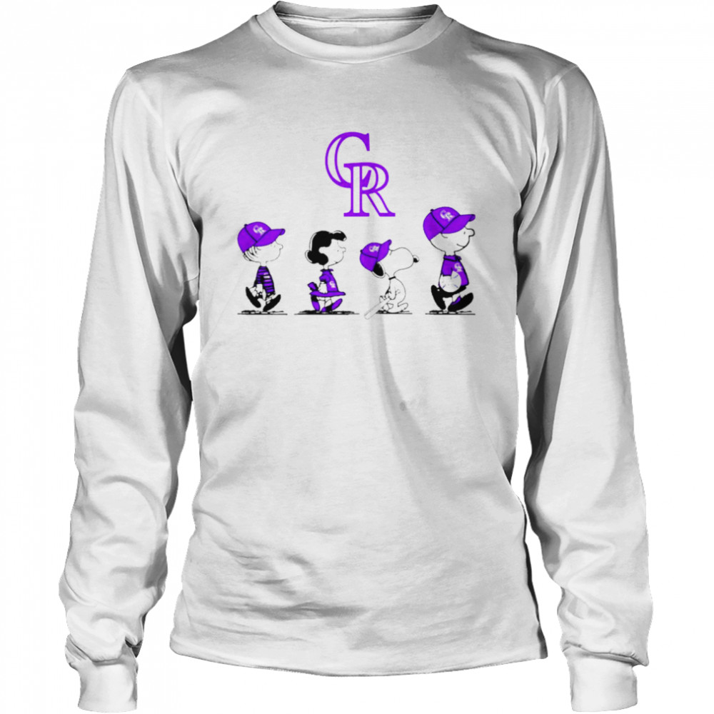 Peanuts Characters Colorado Rockies Baseball Team shirt Long Sleeved T-shirt