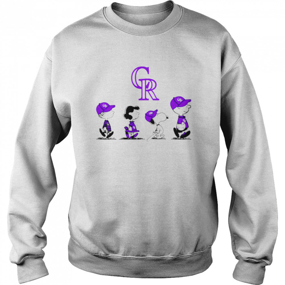 Peanuts Characters Colorado Rockies Baseball Team shirt Unisex Sweatshirt