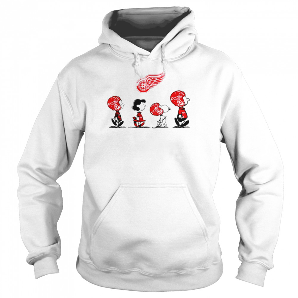 Peanuts Characters Detroit Red Wings Hockey team shirt Unisex Hoodie