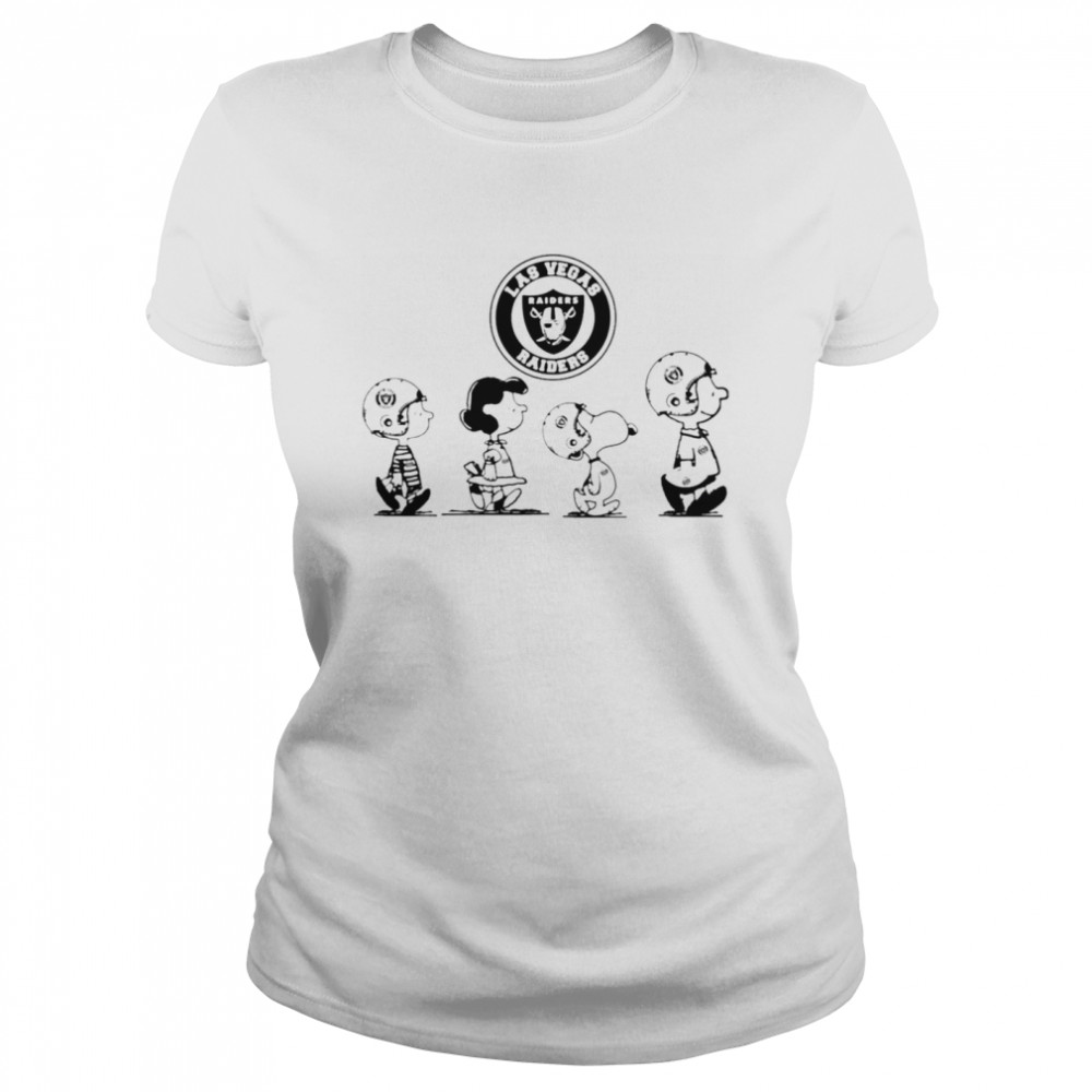 Peanuts Characters Las Vegas Raiders Football team t-shirt Classic Women's T-shirt