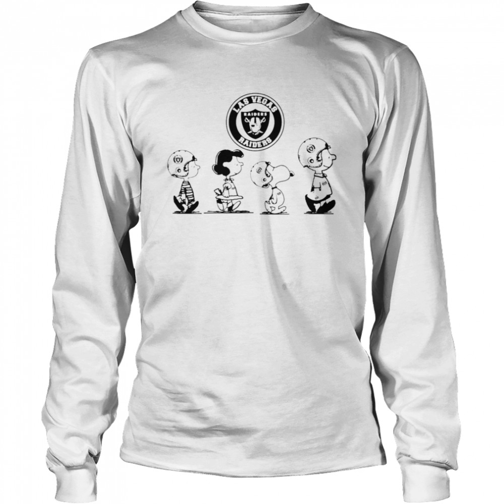 Peanuts Characters Las Vegas Raiders Football team t-shirt Long Sleeved T-shirt