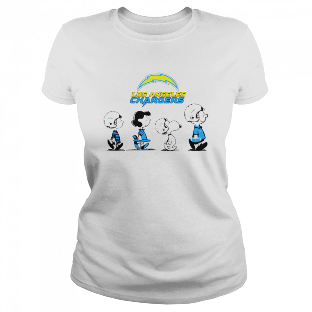 Peanuts Characters Los Angeles Chargers Football team t-shirt Classic Women's T-shirt