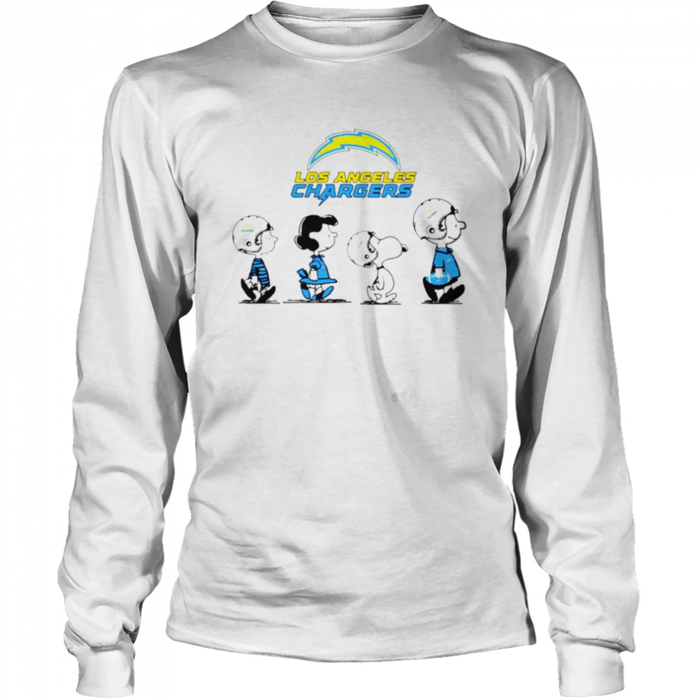 Peanuts Characters Los Angeles Chargers Football team t-shirt Long Sleeved T-shirt