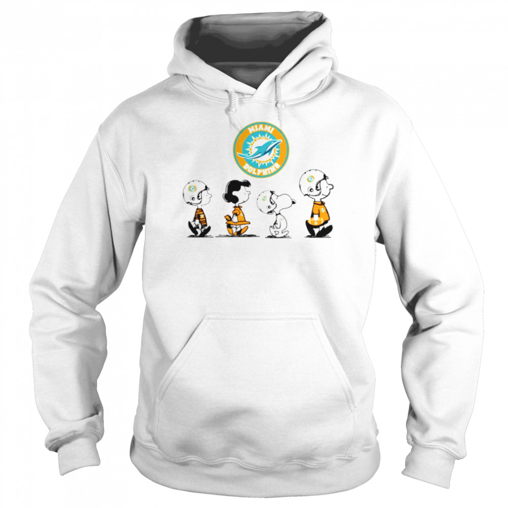 Peanuts Characters Miami Dolphins Football team t-shirt Unisex Hoodie