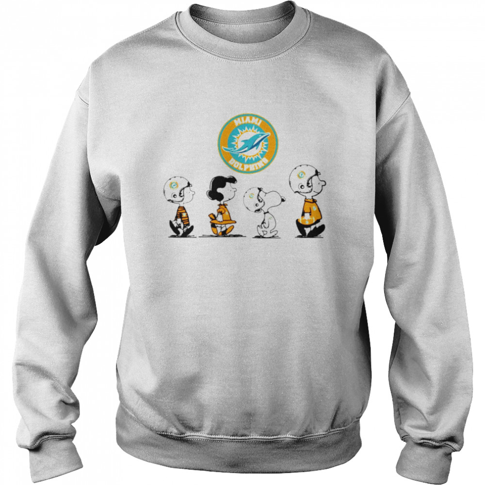 Peanuts Characters Miami Dolphins Football team t-shirt Unisex Sweatshirt