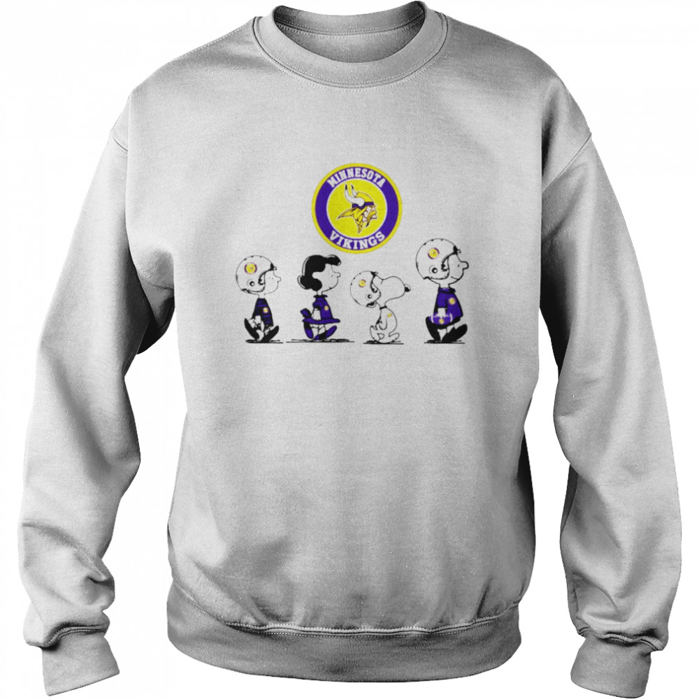 Peanuts Characters Minnesota Vikings Football team shirt Unisex Sweatshirt