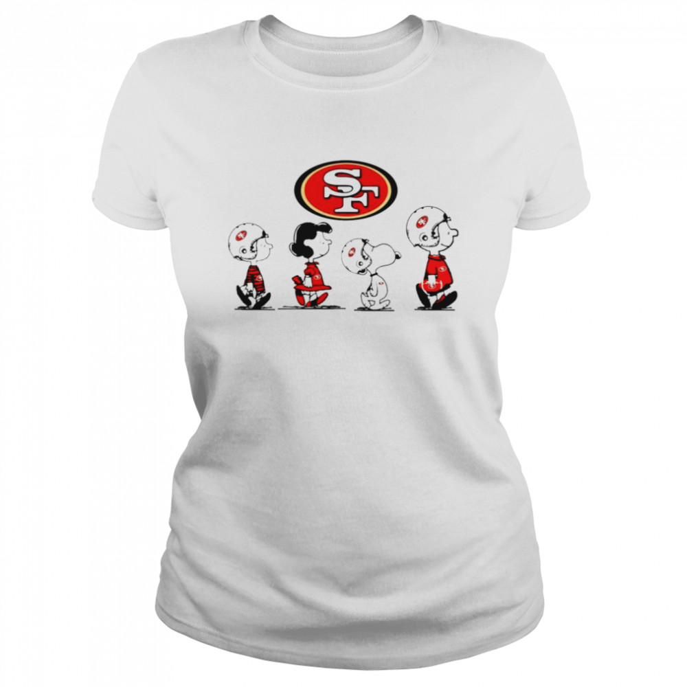 Peanuts Characters San Francisco 49ers Football team shirt Classic Women's T-shirt